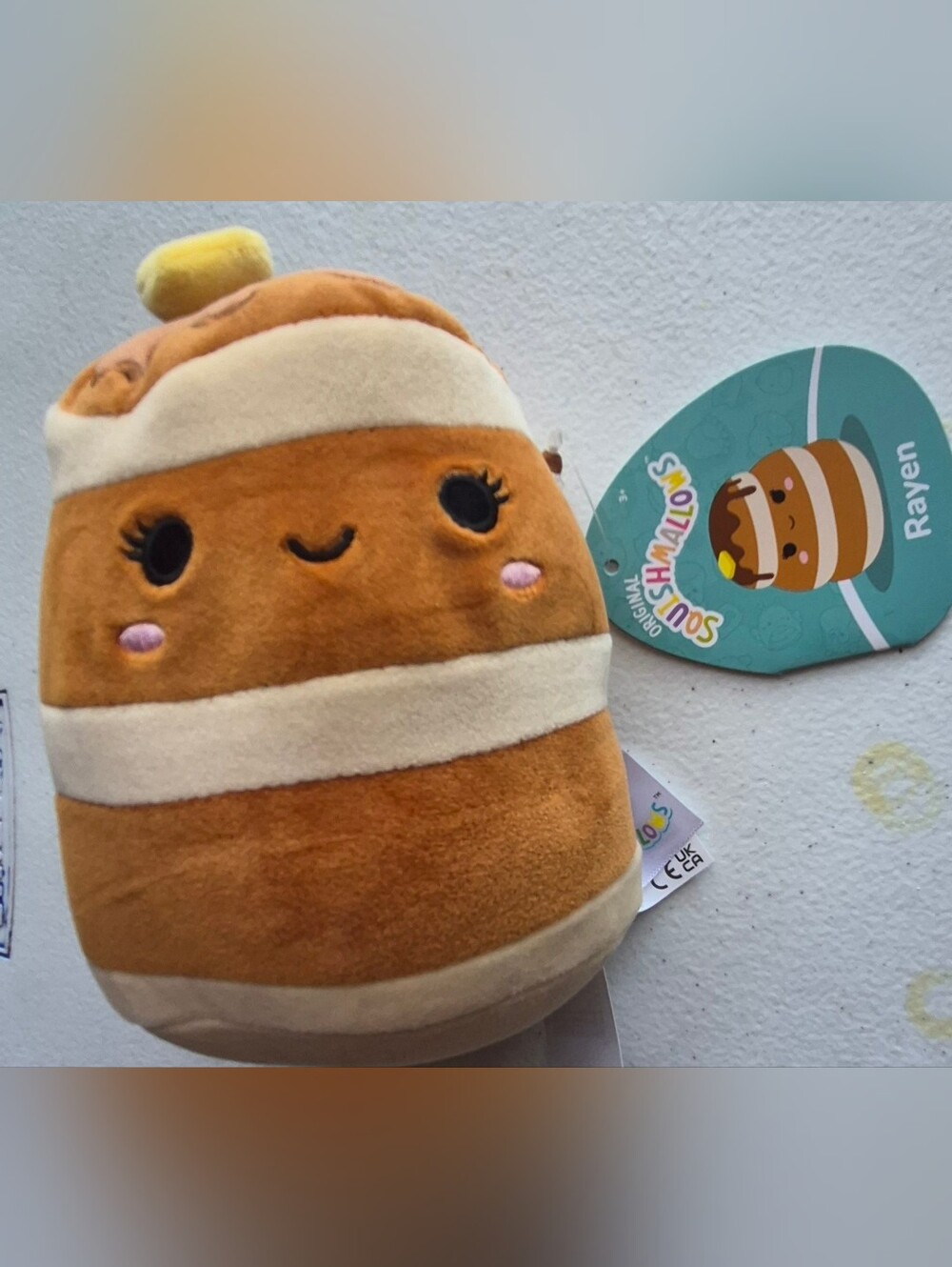Squishmallows Rayen the Pancake Stack 7"-8" Plush NWT Food Squad